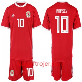 Wales Fodboldtrøjer RAMSEY 10 Børn Hjemmebanesæt 2018/19 Kort ærmer